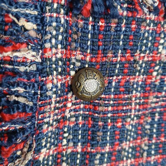 Court & Rowe Belle Noel Plaid Tweed Mini Skirt Womens LG Preppy Academia School - Picture 3 of 11